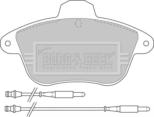 BORG & BECK Комплект тормозных колодок, дисковый тормоз BBP1159